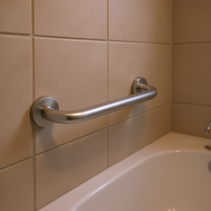 Barra de Apoyo de Seguridad Recta para Baño, Cromada, 60 cm - Product Image 3