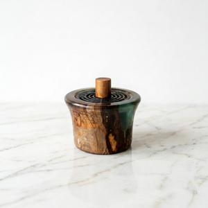 Quemador de Incienso de Resina y Madera Exclusivo, Hecho a Mano, Decorativo, para Bakhoor y Fragancias Árabes para el Hogar - Product Image 1