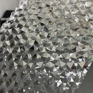 High Transparent Acrylic Sheet / Three-dimensional Large Hexagonal Diamond Plastic Board / PMMA Customized Size Specifications