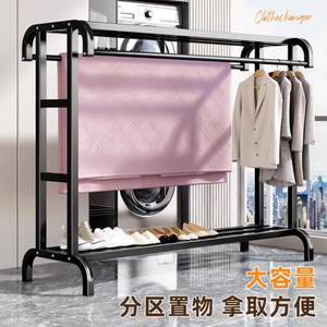 Tendedero de balcón <span class=keywords><strong>Perchero</strong></span> de <span class=keywords><strong>metal</strong></span> Estante de ropa de alta vida útil Estante de exhibición de ropa de grado resistente - Product Image 5