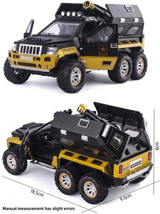Modèle de char de la Seconde Guerre mondiale à l'échelle 1:24, véhicule <span class=keywords><strong>militaire</strong></span> de simulation, porte électrique réaliste, <span class=keywords><strong>jeep</strong></span> tout-terrain, <span class=keywords><strong>jouet</strong></span> pour enfants et adultes - Product Image 4