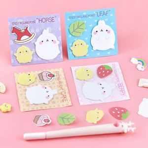 Creative Cute Multi-Color Animal Fruit Theme Self-Adhesive <b>Memo</b> <b>Pad</b> Kawaii Stationery Office Supplies for Recording <b>Memos</b> - Product Image 1