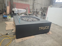 Table de foyer au gaz personnalisée en acier au carbone de haute qualité avec télécommande et système de chauffage pour terrasse et fêtes