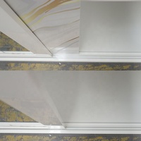 Armoire de rangement moderne en acier imprimé sur mesure avec portes coulissantes pour vêtements, meuble de chambre à coucher