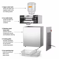Machine à glace pilée de table 160S HPT, 220V, pour desserts, cafés et salons de boissons