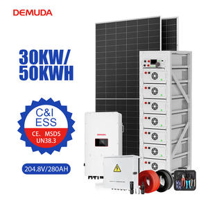 Système de stockage d'énergie solaire commercial haute tension DEMUDA 30KW 150KW 50KWH 430KWH, onduleur ESS, batterie au lithium 204.8V 280AH - Product Image 1