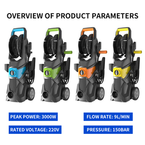 Hidrolavadora Portátil de Alta Presión, 150 bar, 3000W, 220V, Lavadora Eléctrica de Alta Potencia, Lavadora de Autos con Rodillo - Product Image 6