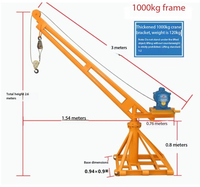 Mini grue de chantier pour usage domestique |   Palans électriques 220V/380V |   Capacité de 300 kg |   Hauteur de levage de 60 m |   Motorisé |   Ascenseurs