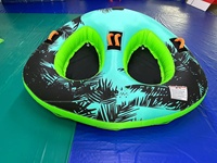Bouée de remorquage gonflable en PVC pour 2 personnes, pour ski nautique, planche de surf, bateau rapide, bateau de plaisance, accessoire de jouet remorquable, 12 ans CN