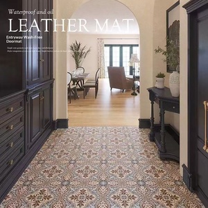 Tapis d'extérieur en PVC imperméable, grande taille, style rétro, résistant aux taches, sans lavage, idéal pour l'entrée de la maison et la zone de changement de chaussures - Product Image 4