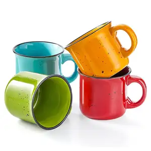 Tea Coffee Mug Set Melamine Enamel Drinking Mugs Cups Latte Cappuccino Wine Cup for Home Office Camping Water