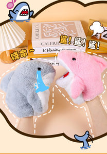 Guanto Marionetta a Forma di Squalo Divertente e Creativo, Bambola con Bocca Aperta, Giocattolo in Peluche per Scherzi, Regalo - Product Image 4