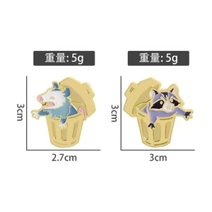 Pin <span class=keywords><strong>de</strong></span> Metal <span class=keywords><strong>de</strong></span> Aleación <span class=keywords><strong>de</strong></span> Zinc con Diseño <span class=keywords><strong>de</strong></span> Mapache y Zarigüeya, Regalo <span class=keywords><strong>de</strong></span> Año Nuevo y Aniversario para Chaquetas y Bolsos - Product Image 5