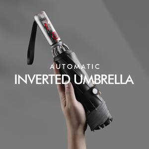 Grand Parapluie Inversé Réfléchissant Moderne Logo Personnalisable Cadeau d'Affaires Ouverture Entièrement Automatique Fibre de Verre 10 Côtes Anti-Rebond - Product Image 2