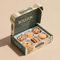 Boîtes d'expédition en carton pour pâtisseries, biscuits et gâteaux, avec logo imprimé personnalisé, qualité alimentaire, pour emballer les biscuits