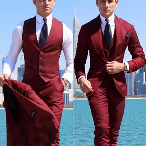 <span class=keywords><strong>Costume</strong></span> Homme Slim Fit Personnalisable 3 Pièces – Ensemble Décontracté Chic à Boutonnage Simple et Col Cranté, Couleur Unie pour Affaires - Product Image 4