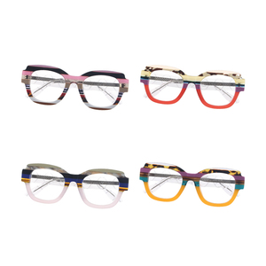 Kadınlar için yeni tasarım renkli gözlük gözlük çerçeveleri dekoratif gözlük kadınlar için gözlük çerçeveleri şık asetat gözlük - Product Image 6