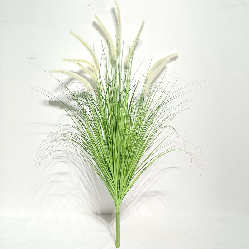 100cm white green leaf dog tail