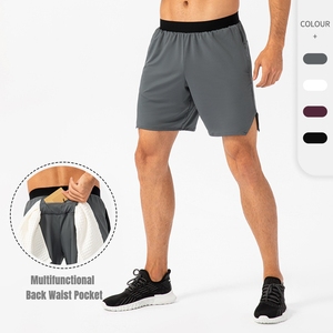 Short de course athlétique d'entraînement d'été pour hommes séchage rapide <span class=keywords><strong>l</strong></span>éger décontracté ample sport short de sport avec poches et boucle de serviette - Product Image 1