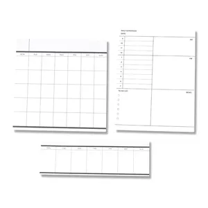 Daily Planner Schedule Weekly Monthly Notebooks Line Grid Post Diary Notepad Business Agenda Memo Pads Student Office Stationery