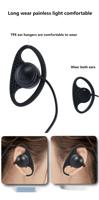 Écouteurs filaires de 3.5mm en forme de D de conception unique pour casque d'aviation de train casque filaire antibruit