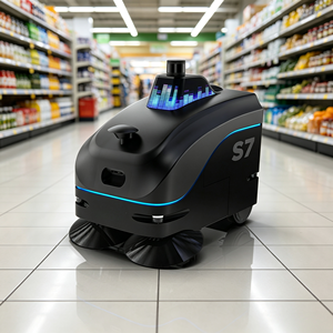 Robot de nettoyage extérieur intelligent S7 à navigation autonome, conception à double brosse pour une couverture de nettoyage accrue sur les larges pavés - Product Image 1