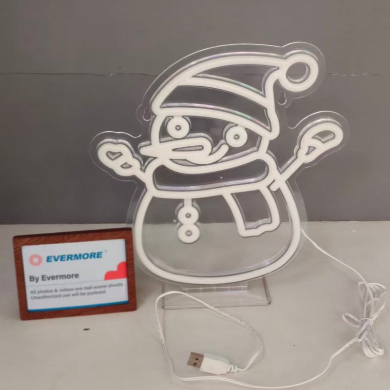 Evermore 2025 New Christmas Halloween Acrylic Neon Light Snowman Indoor Styling Atmosphere Light IP44