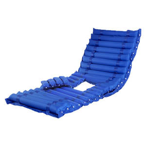 Lit médicalisé Jiadeyi modèle 06, cadre en acier inoxydable, matelas en mousse bleue, housse en PU imperméable, lit d'hôpital - Product Image 3