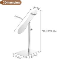Présentoir à talons hauts de comptoir de magasin de détail présentoir à chaussures en acier inoxydable