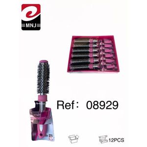 Set di 12 bigodini per capelli MNJ con manici rosa per lo styling e l'arricciatura - Product Image 1