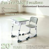 Ensemble de bureau et chaise d'école vert réglable avec rangement, table d'étude avec boîte à livres ventilée, mobilier de classe ergonomique pour enfants