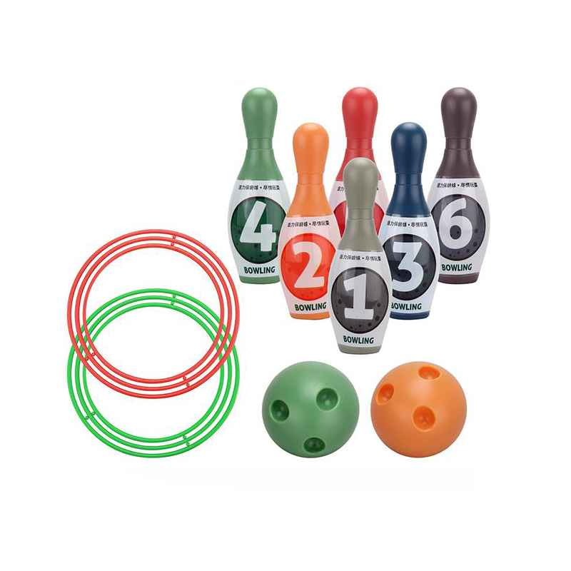 Набор пластиковых мини-мячей для боулинга, набор для спорта в помещении, детские игрушки для боулинга с петлями
