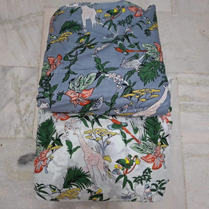 Tissu non tissé en coton à motifs abstraits et géométriques, lavé, pour la confection de robes, de sacs et d'oreillers - prix de gros - Product Image 1