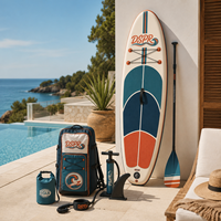 Planche de paddle gonflable portable haute stabilité personnalisée en PVC avec 3 ailerons pour sports côtiers