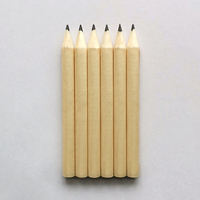 Crayons en bois personnalisables demi-taille avec impression de logo sur mesure, couleur unie, longueur 88 mm, crayons promotionnels de marque OEM