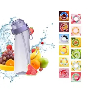 Logo personnalisé sans BPA 650ml Tritan Air Bouteille d'eau avec dosettes de saveur Bouteilles d'eau à saveur de fruits