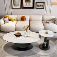 Einfache Weiße Metall-Stein-Gold Luxus Nordische Moderne Marmor-Couchtische Ineinanderstellbare Beistelltische für Wohnzimmer-Set Heimgebrauch