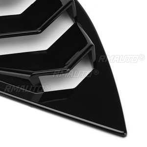 Couverture de vitre latérale arrière de voiture, style aileron, pour Ford Mustang Mach E 2021 2022, aspect fibre de carbone/noir brillant - Product Image 3