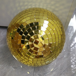 <span class=keywords><strong>Bola</strong></span> de espejo dorada de alta calidad, colgante de techo grande, <span class=keywords><strong>Bola</strong></span> de discoteca de 100cm, 1m, a precio de fábrica - Product Image 5