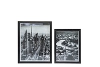 Nouvelle Arrivée Cadre Photo Moderne en Bois Noir Effet Ombre Impression UV Léger Durable Fixation Murale Tailles 5x7 A3/A4 Verre UV
