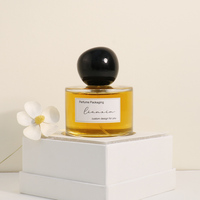 Flacon de parfum rond en verre vide de luxe, design personnalisé, 30 ml, 50 ml, 100 ml, avec boîte