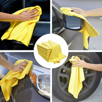 Lot de 36 Chiffons en Microfibre en Vrac, 40x40 cm, 200/400 g/m², pour Nettoyage, Séchage et Polissage Automobile