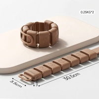 Bracelets lestés de luxe en silicone durable de 1 lb, poids réglables pour chevilles, respirants, écologiques, pour yoga, marche, Pilates