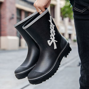 Botas de Lluvia para Hombre, Impermeables, Suaves, de Media Pantorrilla, Antideslizantes, para Cocina y Trabajo, Ligeras y Duraderas, de Goma - Product Image 3