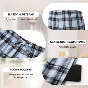 <span class=keywords><strong>Pantaloncini</strong></span> <span class=keywords><strong>pigiama</strong></span> <span class=keywords><strong>da</strong></span> <span class=keywords><strong>uomo</strong></span> in tessuto a quadri XL con tasche, fondo traspirante per la casa - Product Image 3