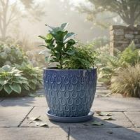 Pot Tanaman Tradisional Dekoratif Pot Tanaman Modern Pot Taman Pot Keramik Luar Ruangan