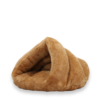 Mittelgroße Hundebetten aus Kunstfell, klassische, winterwarme, halbgeschlossene Hundehütten, Heizmatten für Haustiere, dreieckige Form, für alle Jahreszeiten
