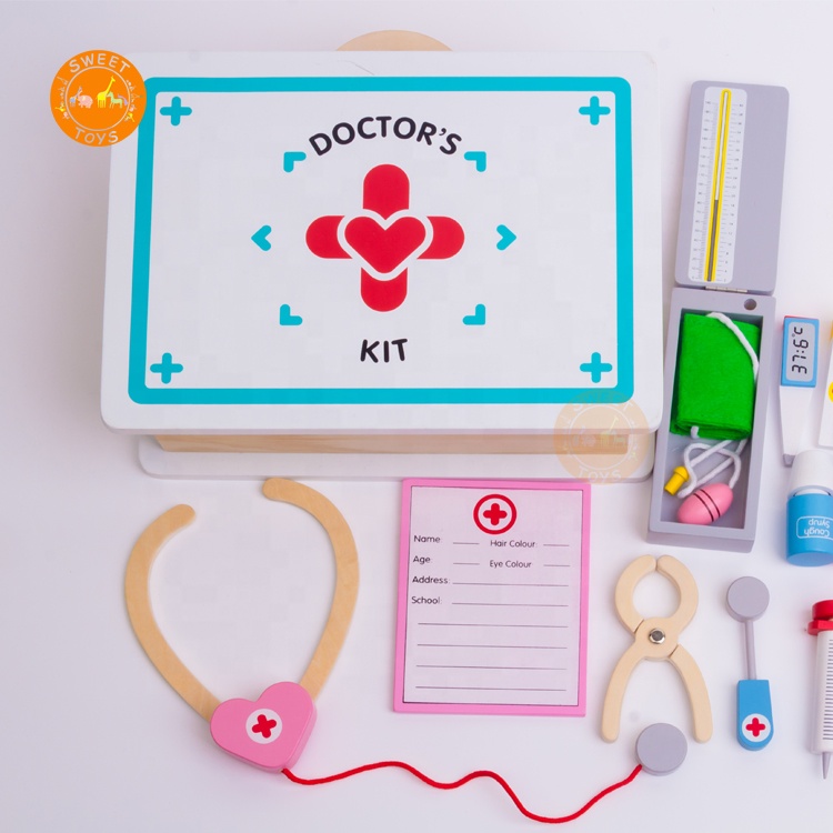 Новый дизайн, докторская техника, медицинские принадлежности, детские игрушки, деревянные игрушки для ролевых игр, докторские игрушки