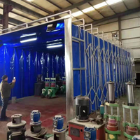 Cabine de peinture mobile télescopique et pliable certifiée CE avec système de filtration triple pour voitures