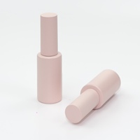 Flacon de vernis à ongles personnalisé en usine de 13 ml avec bouchon en verre beige et rose estampé à chaud et pinceau – Contenant vide de style minimaliste